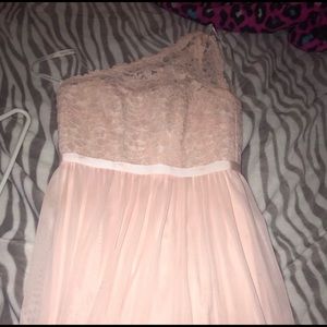 Blush pink David’s Bridal Dress!